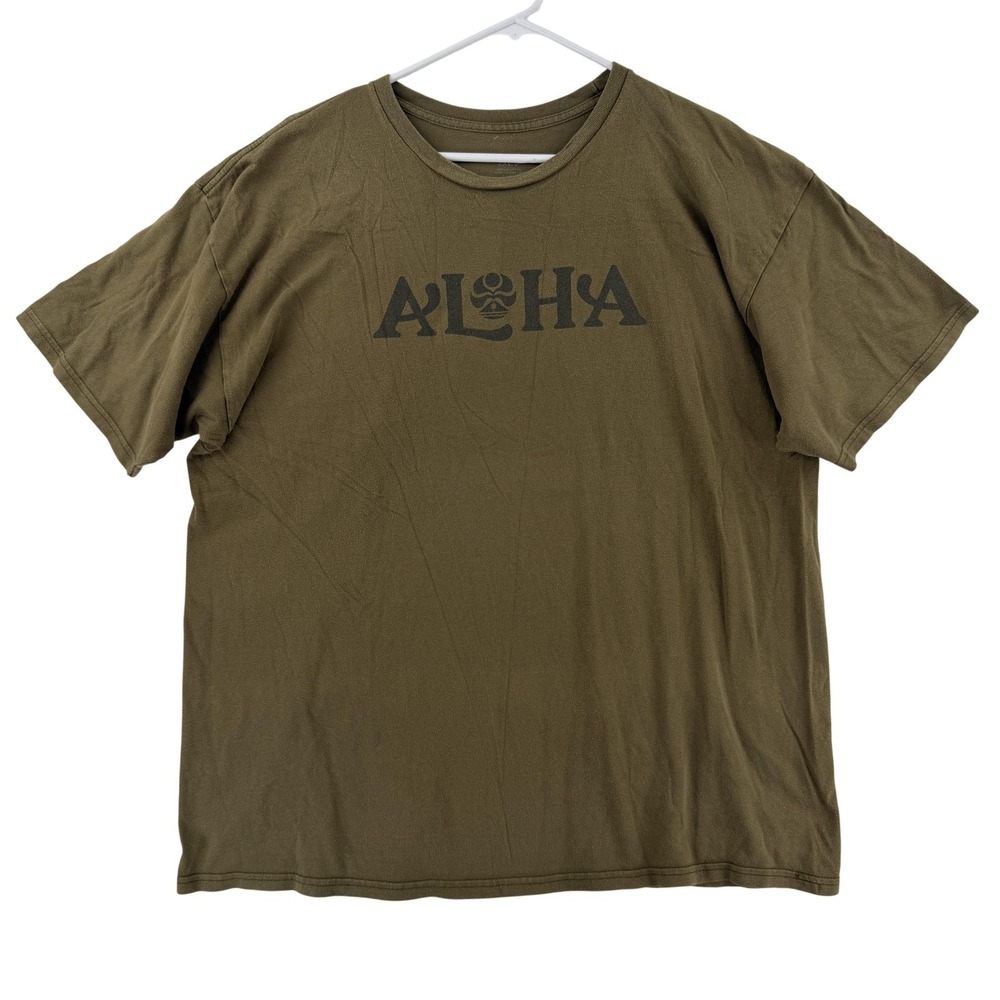 Hi Life Shirt Mens 2XL Green Aloha Floral‎ Hawaii Graphic Tee T-Shirt Tagless
